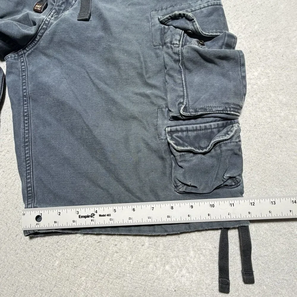 VTG Y2k Abercrombie & Fitch Cargo Shorts Navy Paratrooper Men’s 36 Utility